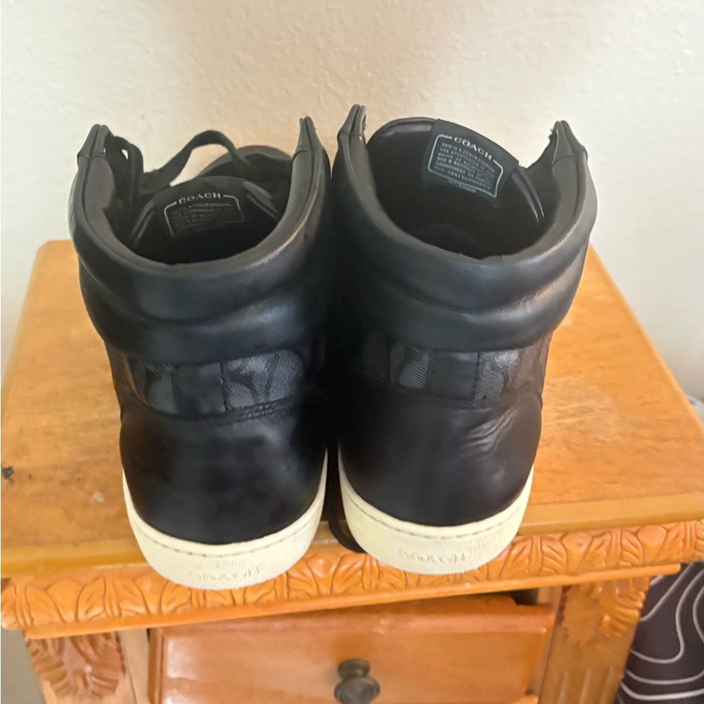 Coach Black and Gray High-Top Sneakers - Picture 4 of 6